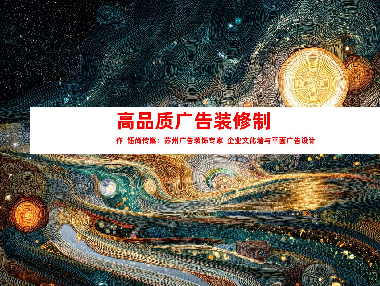苏州高品质广告装修制作  钰尚传媒：苏州广告装饰专家  企业文化墙与平面广告设计